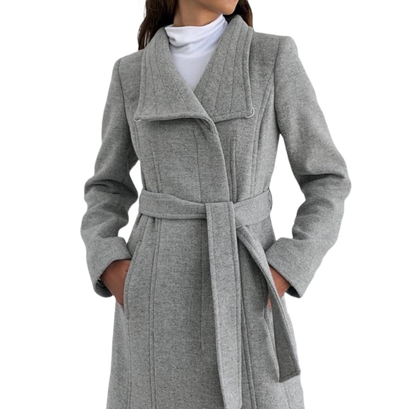 Aritzia Jackets & Blazers - Aritzia Wilfred Connor Grey Wool Cashmere Coat Womens Medium